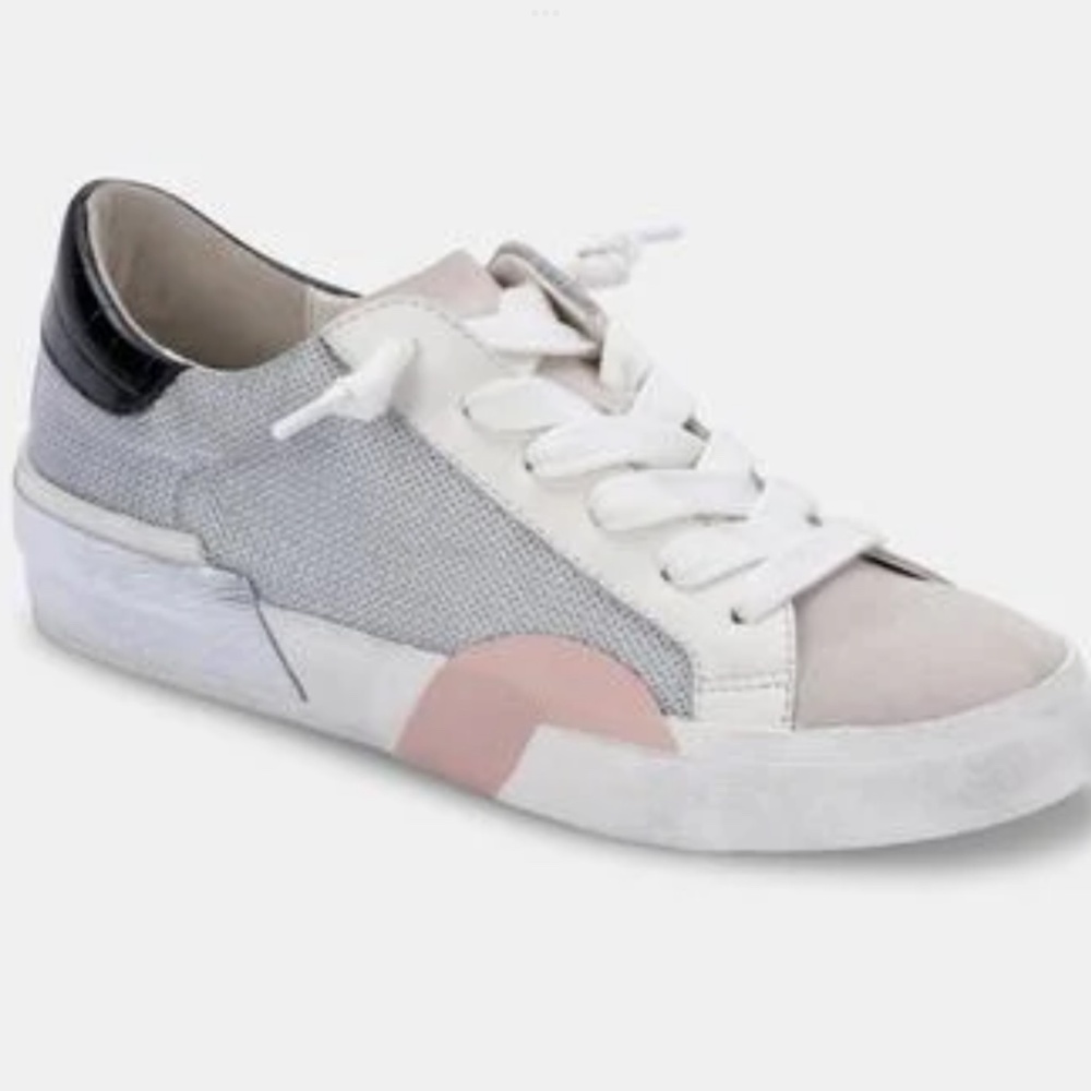 Dolce Vita Zina Sneakers Silver Multi Mesh Size 8.5
